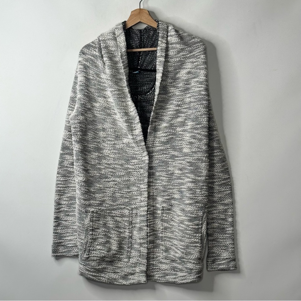 Gentle Fawn Womans  Cardigan Sweater Open Front Hooded Pockets Gray Size XS